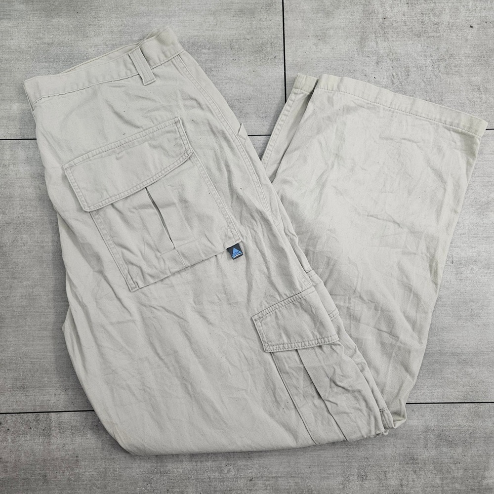 Levis SilverTab Cargo Pants Mens 36x34 Khaki Tan Baggy Wide Leg Vintage